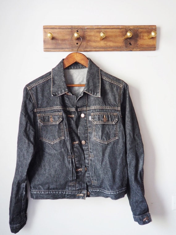 vintage black levis denim jacket