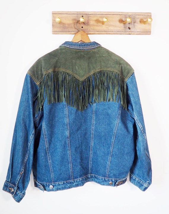 Vintage western jeans and leather jacket -90s