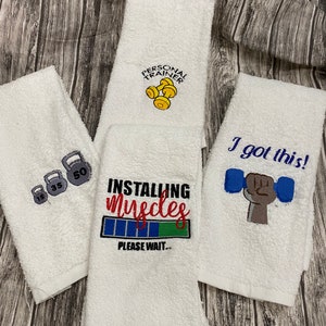 Fitness, workout,gym, exercise towels, fitness trainer