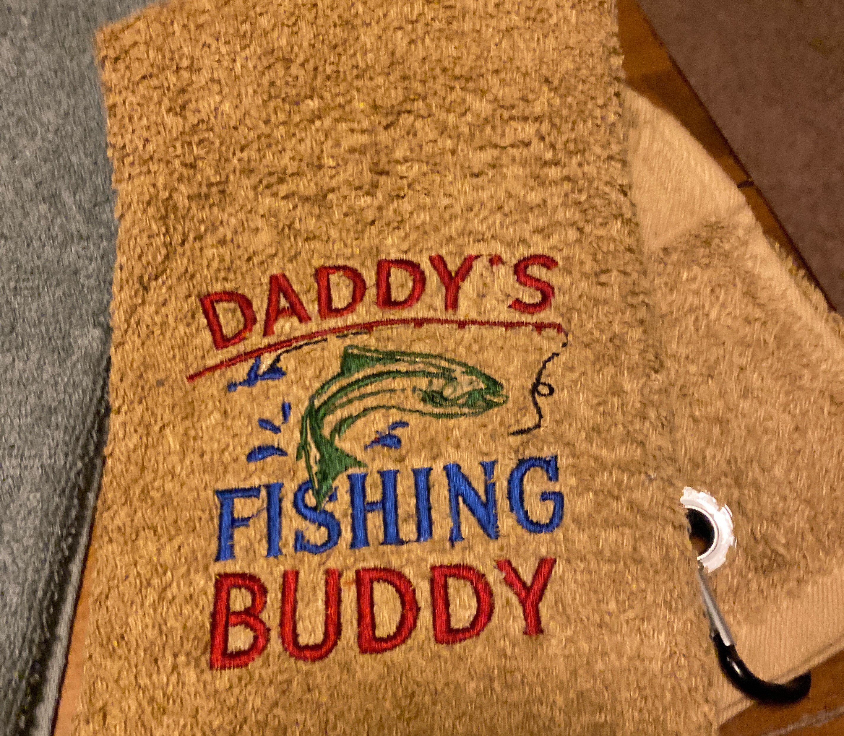 Boys Fishing Towel, Fishing, Towel, Daddys Buddy, Papas Buddy, 