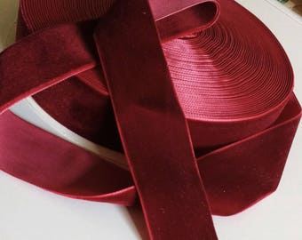Burgundy Red Velvet Ribbon: 1.5" Wide, 25 Yard Roll