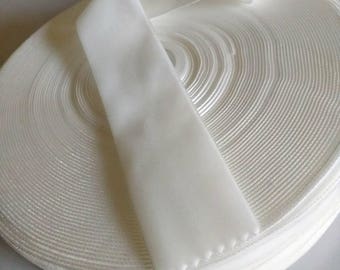 Soft White Velvet Ribbon for Bows, Floral, and Millinery 1.5" inch Off White Ivory Velvet Ribbon Wholesale 25 Yard Roll