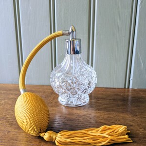 Perfume Bottle With Atomizer, Vintage Inspired Glass Perfume