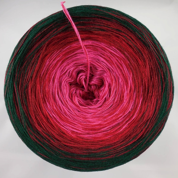 Fuchsia - 5-ply - Wollium gradient yarn tempered yarn 50/50 cotton/acrylic