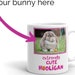 Ali reviewed Personalized Rabbit Extremely Cute Hooligan Mug, Pink or Blue Text | Gift For Bunny Lover, Rabbit Gift, Bunny Lover, Personalized Gift