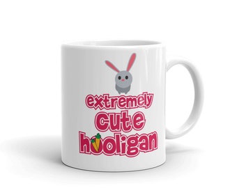 Extremely Cute Hooligan Rabbit Mug | Gift For Rabbit Lovers, Rabbit Gift, Bunny Lover,  Bunny Mum, Rabbit Mug, Rabbit Lover Mug