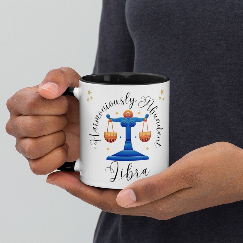 Harmoniously Abundant Libra Mug Astrology Zodiac Coffee Cup for Libra Birthday Gift, Powerful Manifestation, Libra Horoscope Sign image 6