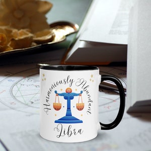 Harmoniously Abundant Libra Mug Astrology Zodiac Coffee Cup for Libra Birthday Gift, Powerful Manifestation, Libra Horoscope Sign image 10