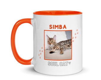Personalized Soul Cat Mug - Orange | Personalized Cat Gift | Personalized Cat Mug | Cat Lover Gift | Cat Themed Gifts | Cat Photo | Cat Mum