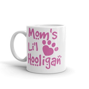 Mom's Li'l Hooligan Pawprint Design Dog Mug  Gift For image 2