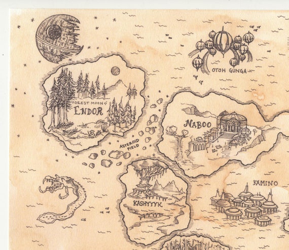 Star Wars Map Poster