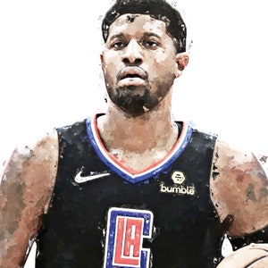 Paul George Poster Los Angeles Clippers Art Print Modern | Etsy