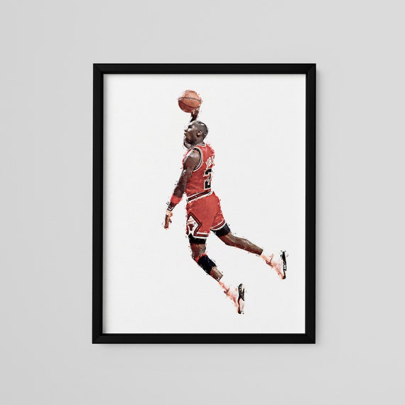 Michael Jordan Poster Jumpman Art Print Modern Sports | Etsy