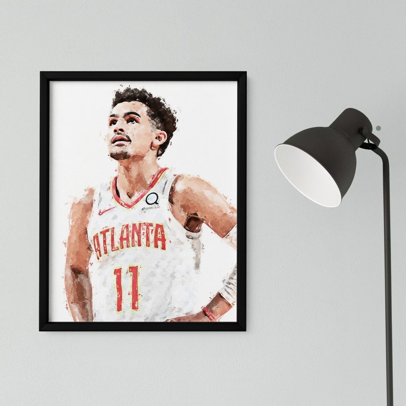 Trae Young Poster Atlanta Hawks Art Print Modern | Etsy