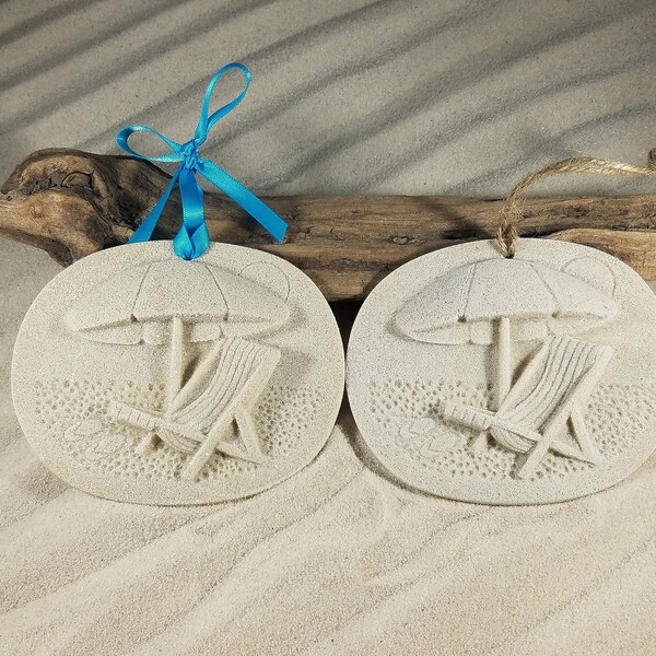 Beach Umbrella Chair Sand Ornament
