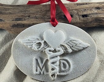 Doctor, MD Sand Ornament, For your favorite doctor or doctor to be, Gift for Her, Gift for Him, Gift under 20, Beach sand ornament