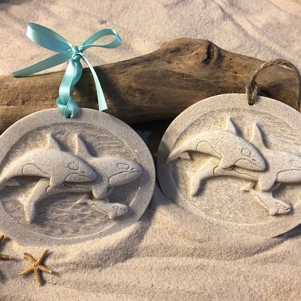 Orca Pod Sand Ornament
