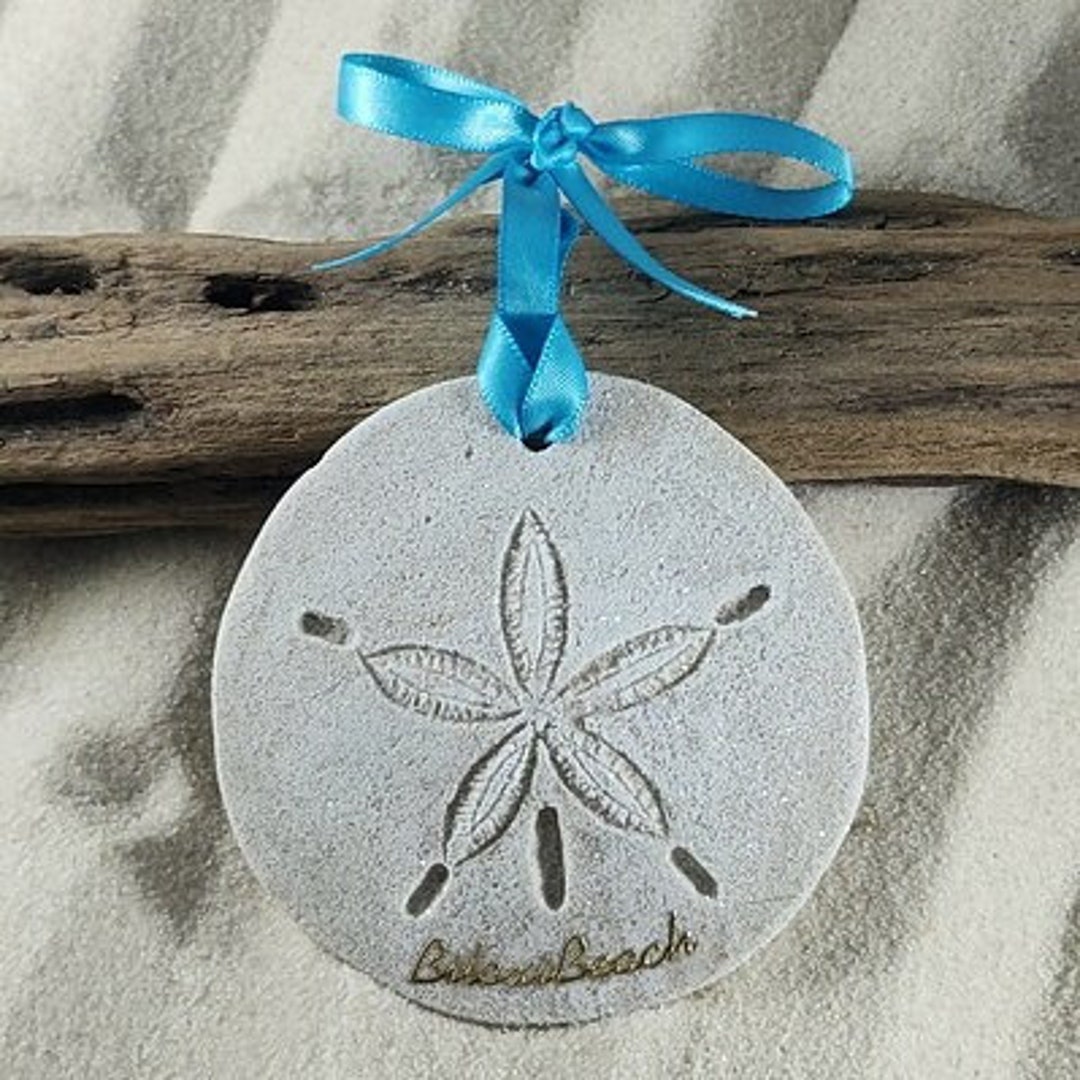Biloxi Beach Ornamenthandcrafted With Sand Sand Dollar Ornamentbeach