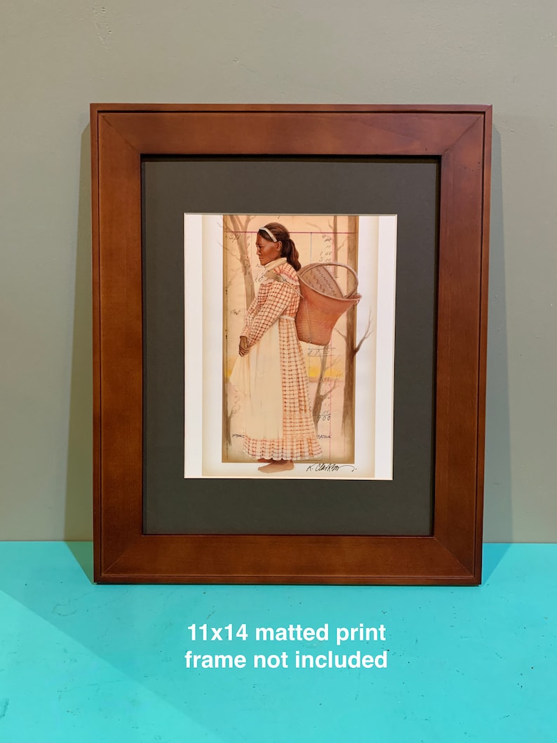 CHOCTAW ART WOMAN Ledger Art Native American Etsy