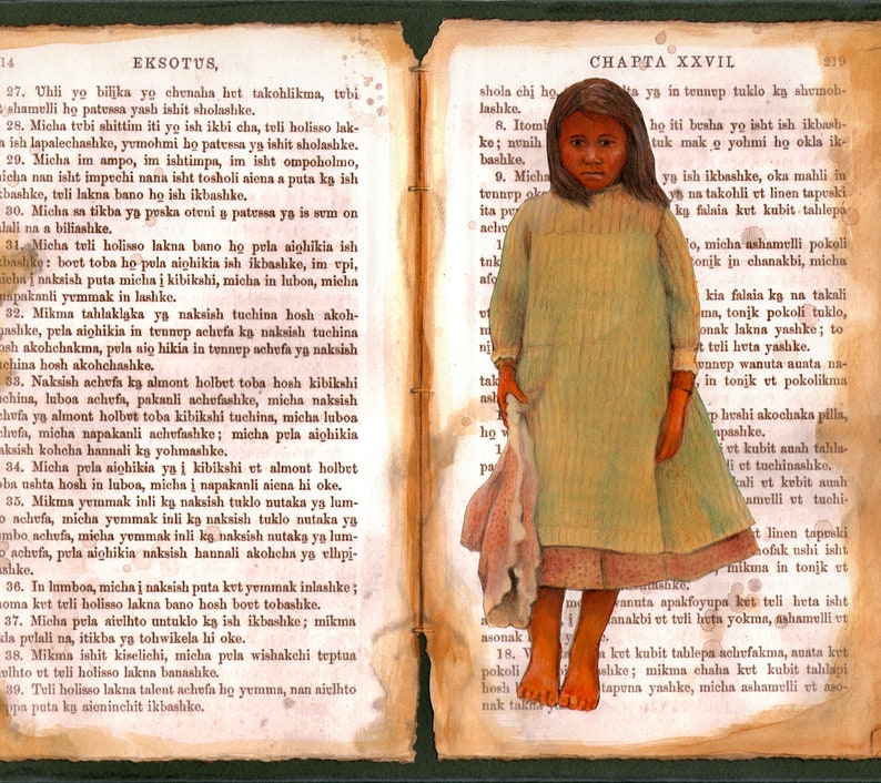 CHOCTAW ART BIBLE Ledger Art Native American Etsy