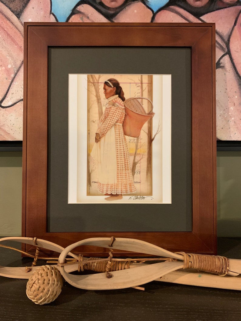 CHOCTAW ART WOMAN Ledger Art Native American Etsy