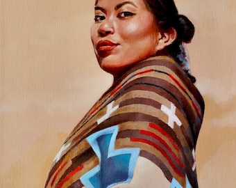 TRUTH OR CONSEQUENCES  - Native American Navajo woman portrait