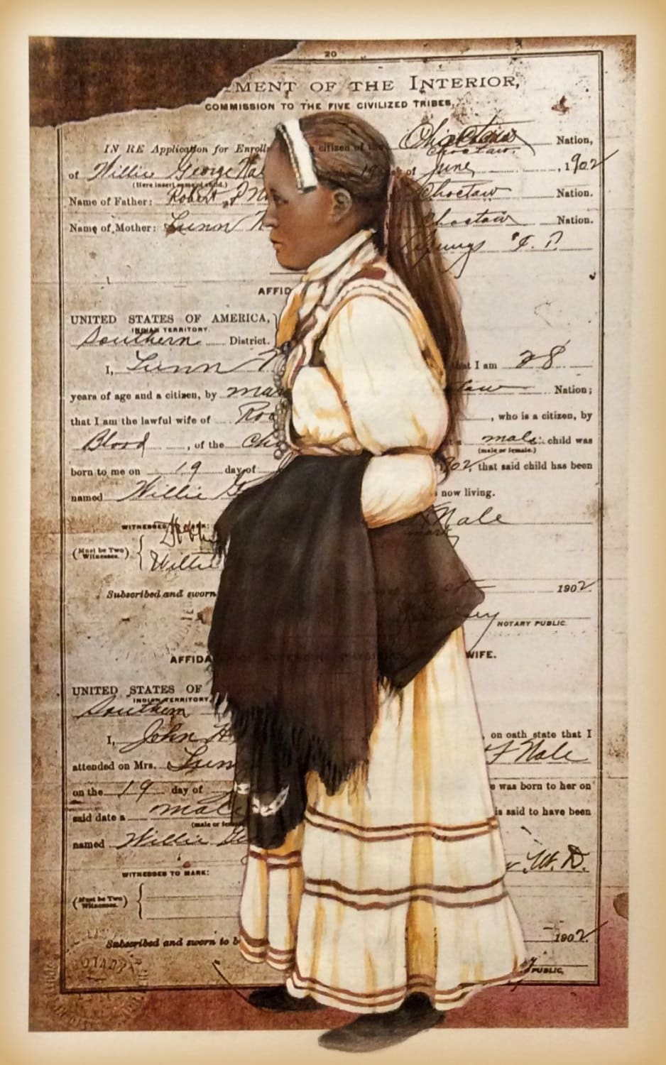 CHOCTAW HERITAGE Print Choctaw woman painted on Choctaw | Etsy