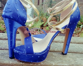Royal Blue Heels - Etsy UK