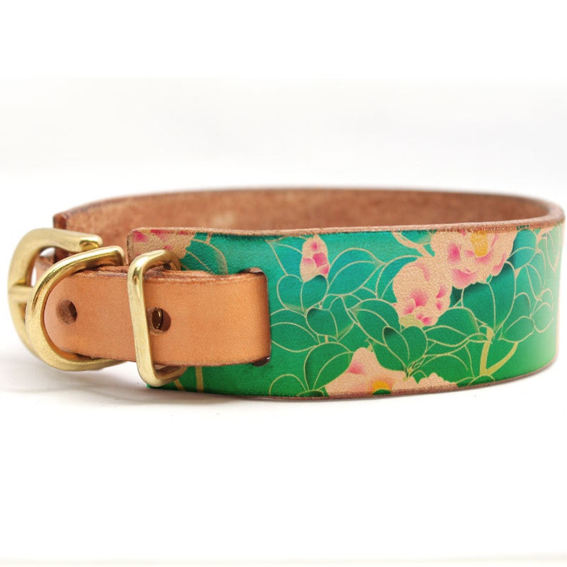 Japanese 1.2inch Width Leather Small/medium Dog Collar Etsy