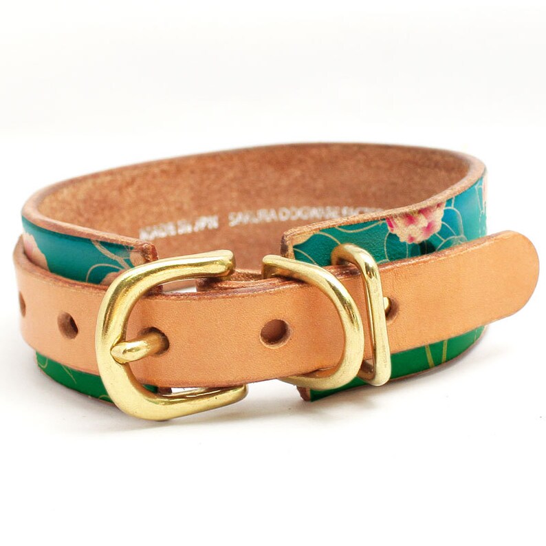 Japanese 1.2inch Width Leather Small/medium Dog Collar Etsy