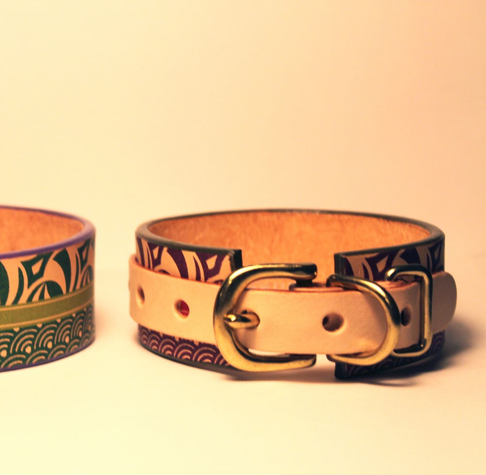 Personalized Dog Collar Japanese 1.18inches Width Leather Etsy
