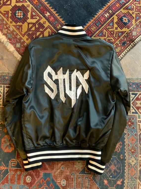 RARE 1970s Union Made USA STYX Nylon Bomber Jacket wi… Gem