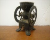 vtge mini coffee grinder-cast iron-folk painting-home and living-home decor-shelf decor-miniature-collection-