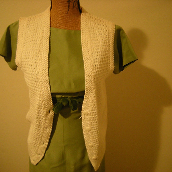 vtge vest-sweater vest-women sweater-northern isles-cream color-cooler weather-4 buttons closure-sleeveless-casual wear-ramie and cotton-