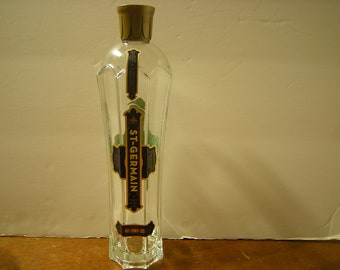 Liquor bottle-St Germain liquor-crafts-lamp base--supply-bottle with lid-bar ware-bar decor-