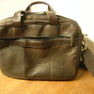 Samsonite computer briefcase-brown briefcase- soft sides-office worker-attorney-storage organization-luggage-carry on-