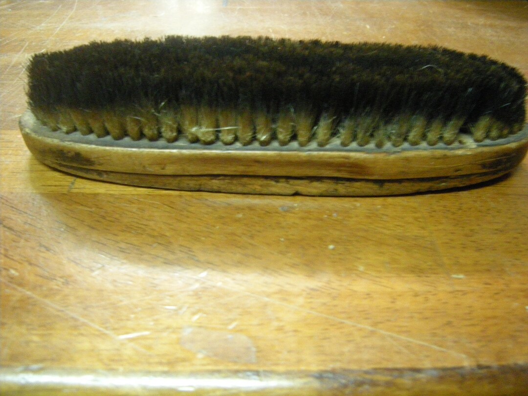 Vtge Shoe Brushhorse Hair Brushwood Trimtoolcleaning Etsy
