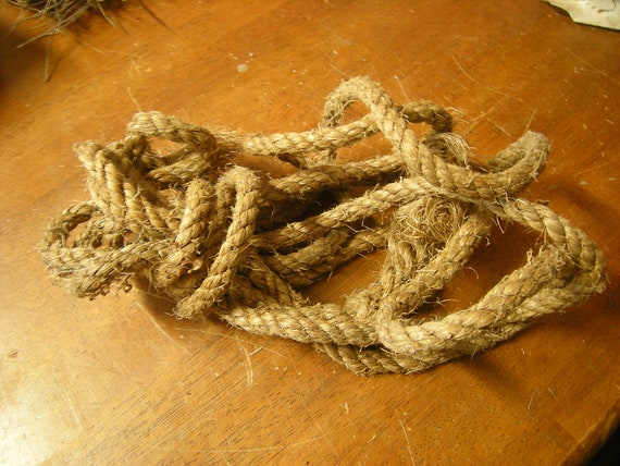 Old Rope-frayed Ends-nautical Cord-home Decor-beach Decor-crafts-art -   Canada