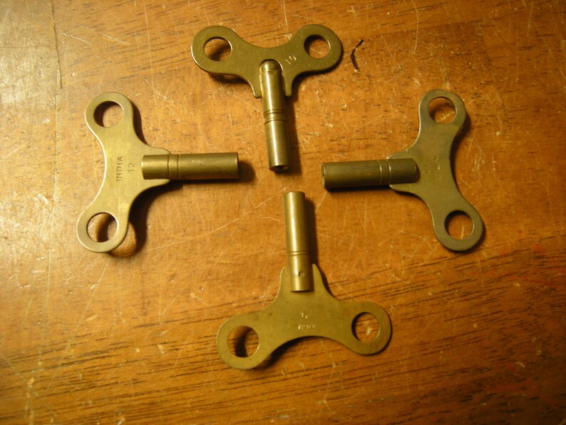 4 Clock Keysbrass Keysnumbered Keyssupplyreplacementartcrafts