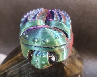 Beetle Gift Box, Scarab beetle, 3D printed, Christmas Beetle keepsake, jewellery small box