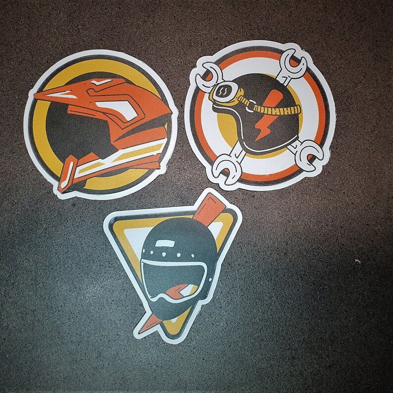 Patsy Jones Helmet Sticker Retro Motorcycle Helmet, Die-cut, 3-sticker Pack With a Satin Finish - Etsy