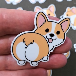Cute Dog Sticker Set, 14-piece Corgi Sticker Set