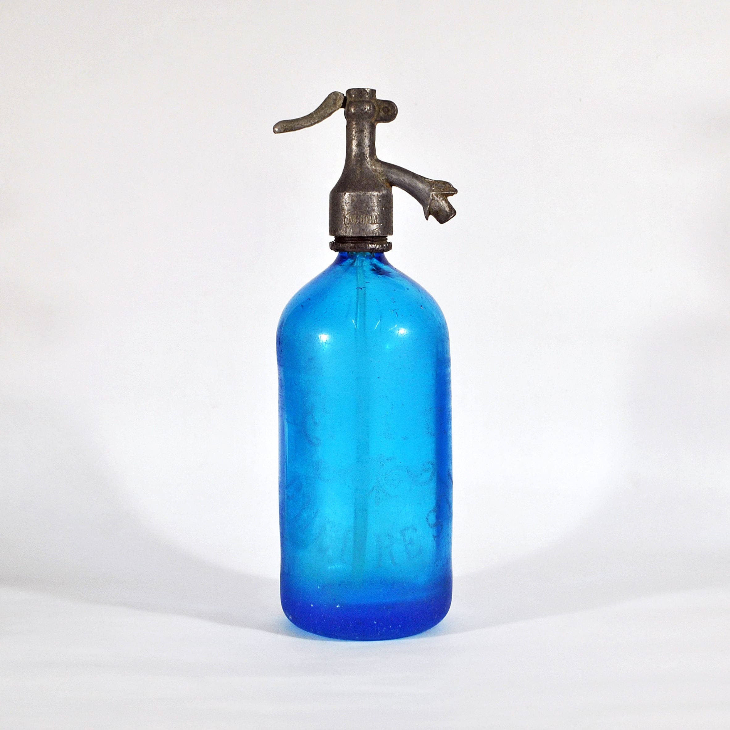Antique Seltzer Soda Siphon Bottle from the 1920s Blue Tint Etsy