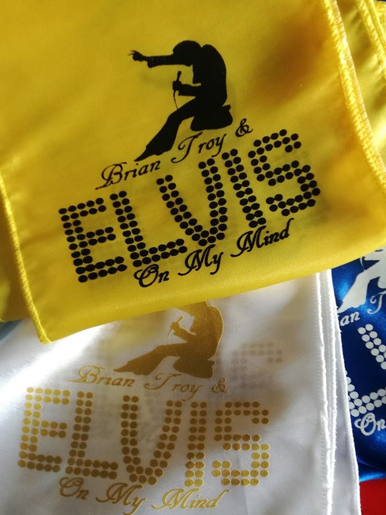 40 personalised Tribute scarves