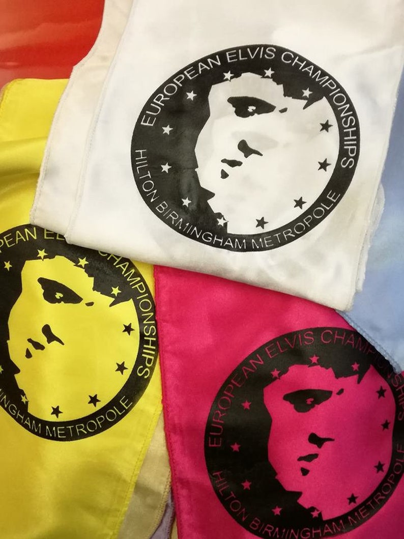 40 personalised Tribute scarves