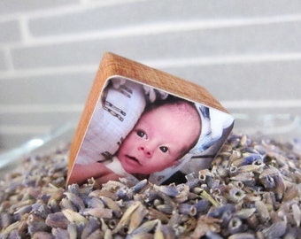 Personalized Mini Photo Wooden Block, Unique Party Favor, great new mom gift, baby shower gift, wedding gift, Christmas stocking stuffer