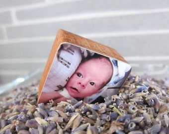 Personalized Mini Photo Wooden Block, Unique Party Favor, great new mom gift, baby shower gift, wedding gift, Christmas stocking stuffer