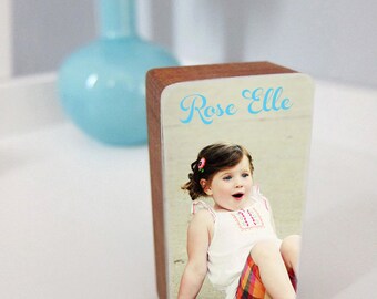 Personalized NAME Photo Wood Blocks, Photo Letter Blocks, Baby Nursery Children room gift, ANY NAME