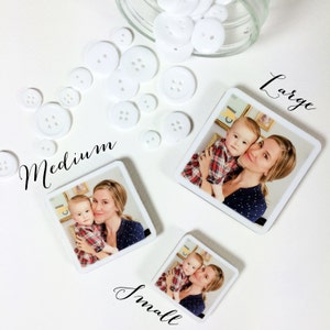Magnet Photo Personalized Wood of your baby, family pets great gift grandparents mom dad boyfriend Mother's day gift image 2
