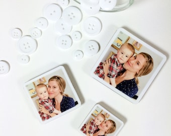 Magnet Photo Personalized Wood of your baby, family pets great gift grandparents mom dad boyfriend Mother's day gift